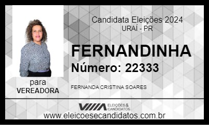 Candidato FERNANDINHA 2024 - URAÍ - Eleições