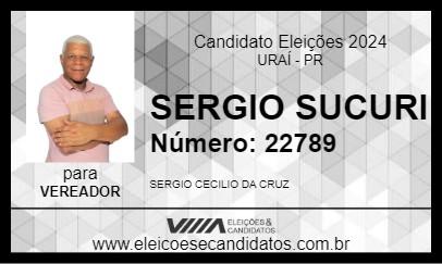 Candidato SERGIO SUCURI 2024 - URAÍ - Eleições