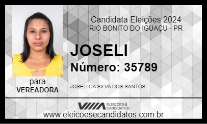 Candidato JOSELI 2024 - RIO BONITO DO IGUAÇU - Eleições