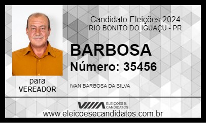 Candidato BARBOSA 2024 - RIO BONITO DO IGUAÇU - Eleições