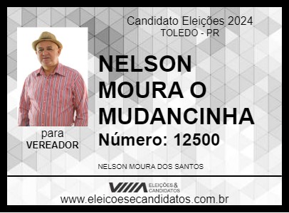 Candidato NELSON MOURA O MUDANCINHA 2024 - TOLEDO - Eleições