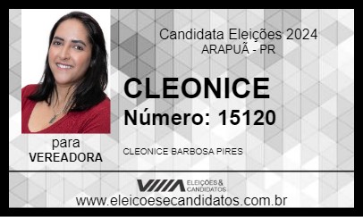 Candidato CLEONICE 2024 - ARAPUÃ - Eleições