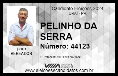 Candidato PELINHO DA SERRA 2024 - URAÍ - Eleições