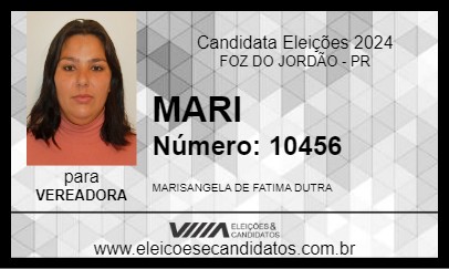 Candidato MARI 2024 - FOZ DO JORDÃO - Eleições