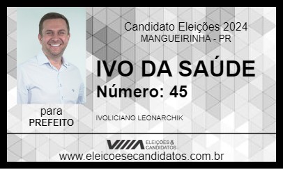 Candidato IVO DA SAÚDE 2024 - MANGUEIRINHA - Eleições