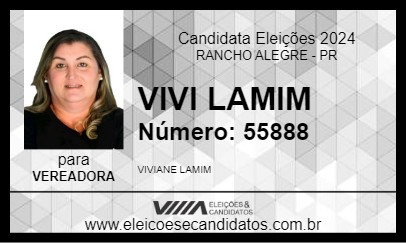 Candidato VIVI LAMIM 2024 - RANCHO ALEGRE - Eleições