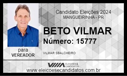 Candidato BETO VILMAR 2024 - MANGUEIRINHA - Eleições