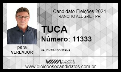 Candidato TUCA 2024 - RANCHO ALEGRE - Eleições