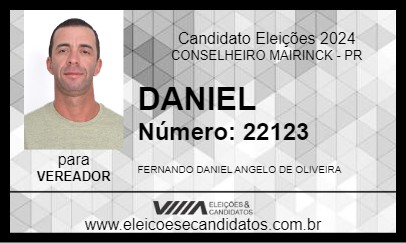 Candidato DANIEL 2024 - CONSELHEIRO MAIRINCK - Eleições