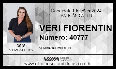 Candidato VERI FIORENTIN 2024 - MATELÂNDIA - Eleições