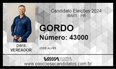 Candidato GORDO 2024 - IBAITI - Eleições