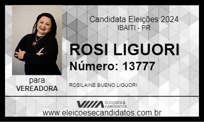 Candidato ROSI LIGUORI 2024 - IBAITI - Eleições