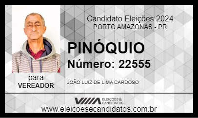 Candidato PINÓQUIO 2024 - PORTO AMAZONAS - Eleições