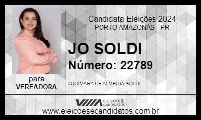 Candidato JO SOLDI 2024 - PORTO AMAZONAS - Eleições