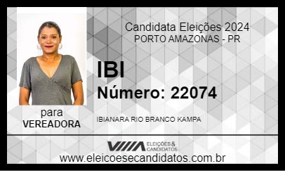 Candidato IBI 2024 - PORTO AMAZONAS - Eleições