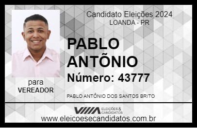 Candidato PABLO ANTÕNIO 2024 - LOANDA - Eleições