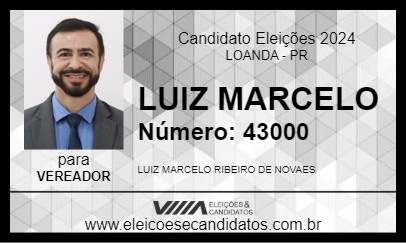 Candidato LUIZ MARCELO 2024 - LOANDA - Eleições