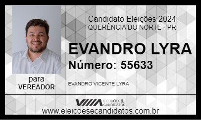 Candidato EVANDRO LYRA 2024 - QUERÊNCIA DO NORTE - Eleições