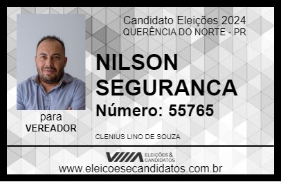 Candidato NILSON SEGURANCA 2024 - QUERÊNCIA DO NORTE - Eleições