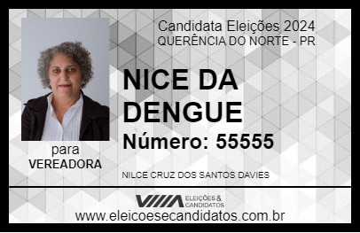 Candidato NICE DA DENGUE 2024 - QUERÊNCIA DO NORTE - Eleições