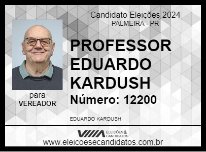 Candidato PROFESSOR EDUARDO KARDUSH 2024 - PALMEIRA - Eleições