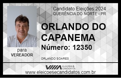 Candidato ORLANDO DO CAPANEMA 2024 - QUERÊNCIA DO NORTE - Eleições