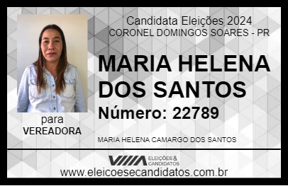 Candidato MARIA HELENA DOS SANTOS 2024 - CORONEL DOMINGOS SOARES - Eleições