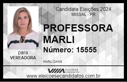 Candidato PROFESSORA MARLI 2024 - MISSAL - Eleições