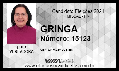 Candidato GRINGA 2024 - MISSAL - Eleições