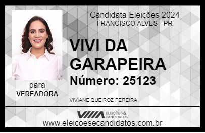 Candidato VIVI DA GARAPEIRA 2024 - FRANCISCO ALVES - Eleições