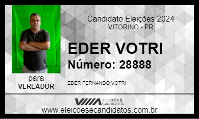 Candidato EDER VOTRI 2024 - VITORINO - Eleições