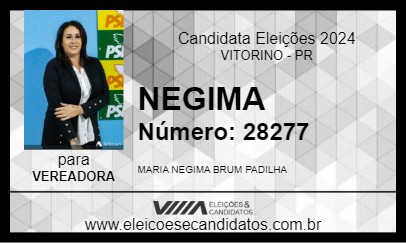 Candidato NEGIMA 2024 - VITORINO - Eleições