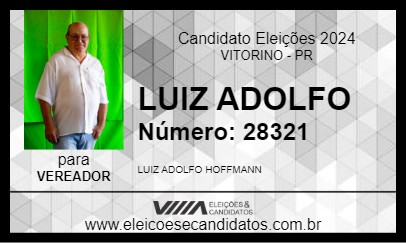 Candidato LUIZ ADOLFO 2024 - VITORINO - Eleições