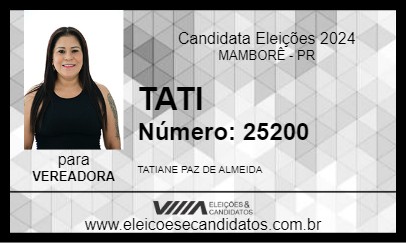 Candidato TATI 2024 - MAMBORÊ - Eleições