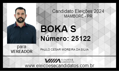 Candidato BOKA S 2024 - MAMBORÊ - Eleições