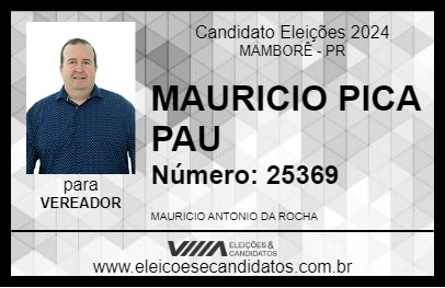 Candidato MAURICIO PICA PAU 2024 - MAMBORÊ - Eleições