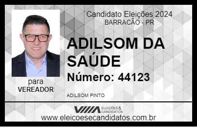 Candidato ADILSOM PINTO 2024 - BARRACÃO - Eleições