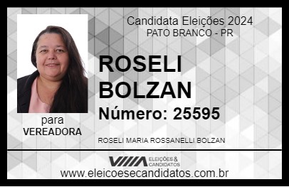 Candidato ROSELI BOLZAN 2024 - PATO BRANCO - Eleições