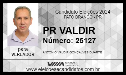 Candidato PR VALDIR 2024 - PATO BRANCO - Eleições