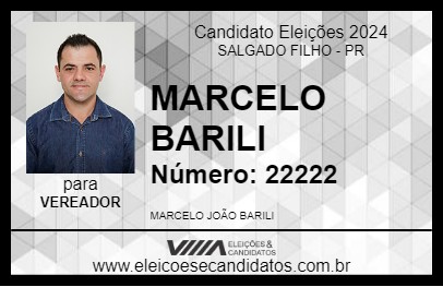 Candidato MARCELO BARILI 2024 - SALGADO FILHO - Eleições