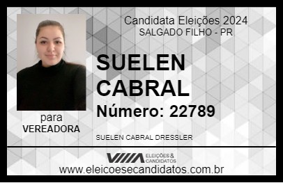 Candidato SUELEN CABRAL 2024 - SALGADO FILHO - Eleições