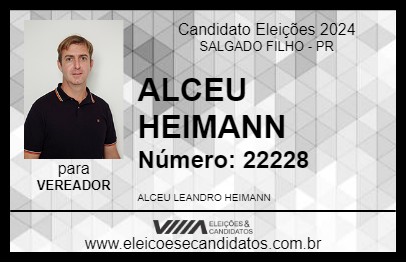 Candidato ALCEU HEIMANN 2024 - SALGADO FILHO - Eleições