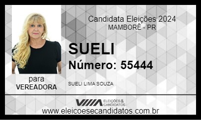 Candidato SUELI 2024 - MAMBORÊ - Eleições