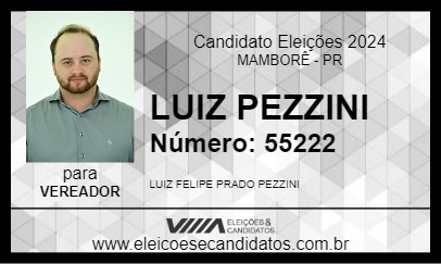 Candidato LUIZ PEZZINI 2024 - MAMBORÊ - Eleições