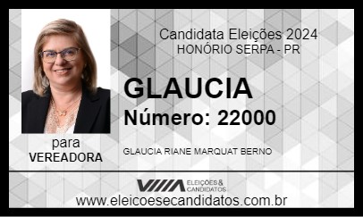 Candidato GLAUCIA 2024 - HONÓRIO SERPA - Eleições