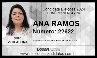 Candidato ANA RAMOS  2024 - HONÓRIO SERPA - Eleições