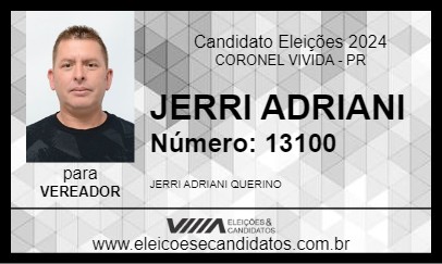 Candidato JERRI ADRIANI 2024 - CORONEL VIVIDA - Eleições