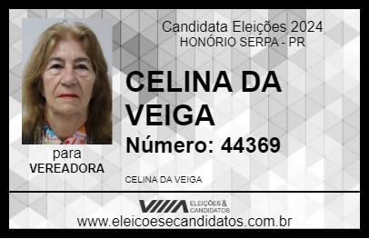 Candidato CELINA DA VEIGA 2024 - HONÓRIO SERPA - Eleições