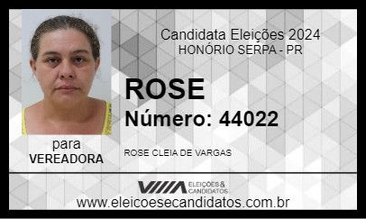 Candidato ROSE 2024 - HONÓRIO SERPA - Eleições