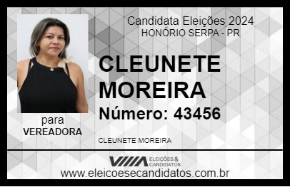 Candidato CLEUNETE MOREIRA 2024 - HONÓRIO SERPA - Eleições